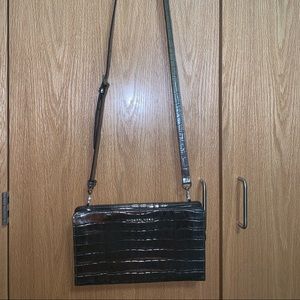 Micheal Kors Silver Alligator print crossbody